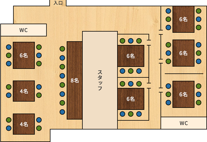 店内の見取り図